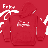 'Enjoy Coquito' Hoodie - Red - Premium Brushed Fleece