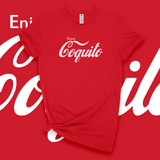 'Enjoy Coquito' T-Shirt - Red - Premium Ring-Spun Cotton