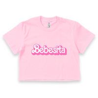 'Bebecita' Crop Top Shirt - Light Pink - Premium Ring-Spun Cotton