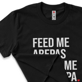 'Feed Me Arepas & Tell Me I'm Guapa' Crop Top Shirt - Black - Premium Ring-Spun Cotton