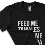 'Feed Me Tamales & Tell Me I'm Guapa' Crop Top Shirt - Black - Premium Ring-Spun Cotton