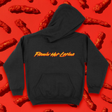 'Flamin' Hot Latina' Hoodie - Black - Premium Brushed Fleece