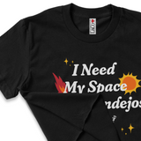 'I Need My Space From Pendejos' Crop Top Shirt - Black - Premium Ring-Spun Cotton