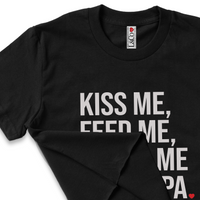 'Kiss Me, Feed Me & Tell Me I'm Guapa' Crop Top Shirt - Black - Premium Ring-Spun Cotton