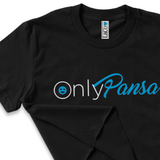 'Only Pansa' w/Verified Check Sleeve Print Crop Top Shirt - Black - Premium Ring-Spun Cotton