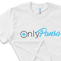 'Only Pansa' w/Verified Check Sleeve Print Crop Top Shirt - White - Premium Ring-Spun Cotton