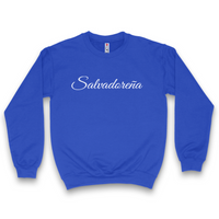 'Salvadorena' Crewneck Sweatshirt - Blue - Premium Brushed Fleece