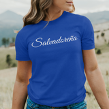 'Salvadorena' T-Shirt - Blue - Premium Ring-Spun Cotton