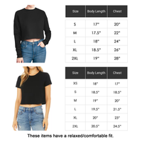 CROP TOP BUNDLE DEAL! 'Latina AF' Rose Shirt (Sea Mist) + 'Latina' Script Crewneck Sweatshirt (Black) SIZE LARGE