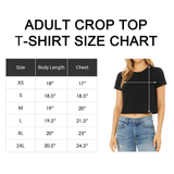 'Texas Chica Con Lima' Script Crop Top Shirt - Sunflower - Premium Ring-Spun Cotton