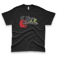 'I Love Latinas' Men's T-Shirt - Black - Premium Heavy Weight Cotton