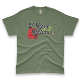 'I Love Latinas' Men's T-Shirt - Military Green - Premium Heavy Weight Cotton