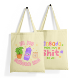 'In My Senora Era + Cansada, Pero I Got Shit To Do' Double-Sided NATURAL Premium Tote Bag