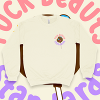 'Fuck Beauty Standards' Crewneck Sweatshirt - Ivory - Premium Brushed Fleece