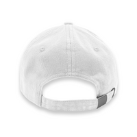 'Latina' Old English Font Dad Cap - White/Black - Premium Chino Twill