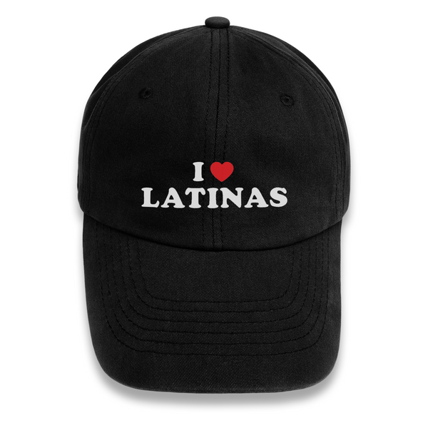 'I ❤️ Latinas' Dad Cap - Black - Premium Chino Twill