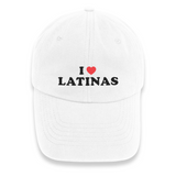 'I ❤️ Latinas' Dad Cap - White - Premium Chino Twill