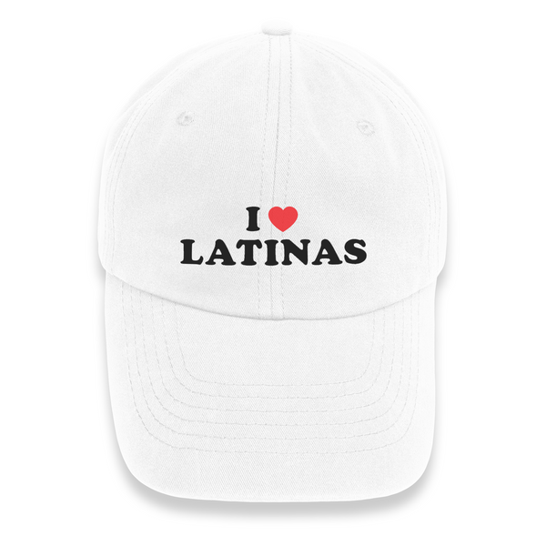 'I ❤️ Latinas' Dad Cap - White - Premium Chino Twill