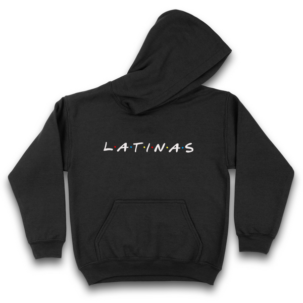 'LATINAS' Friends Inspired Hoodie - Black - Premium Brushed Fleece